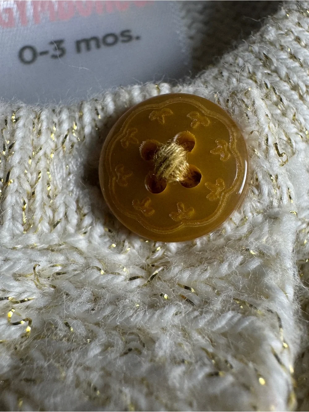✨ ADORABLE Gymboree Gold Shimmer Ruffle Cardigan - 0-3M ✨